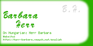barbara herr business card